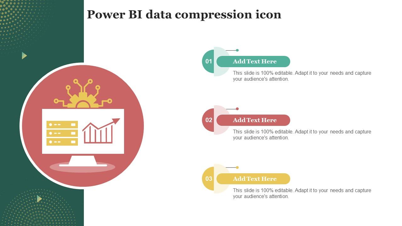 Power Bi Data Compression Icon Ppt Template PPT Sample