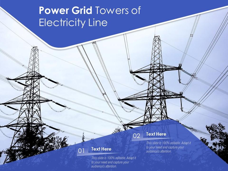 Power grid towers of electricity line