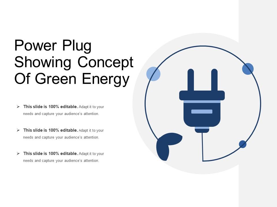 Power plug showing concept of green energy Slide01