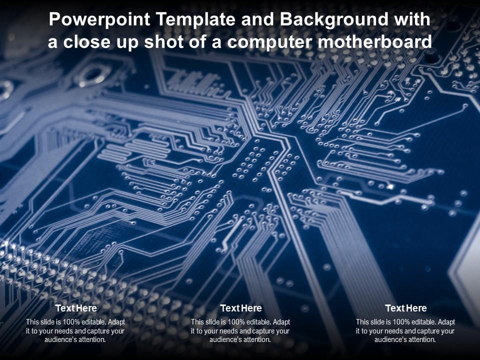 Powerpoint Template And Background With A Close Up Shot Of A Computer  Motherboard | Presentation Graphics | Presentation PowerPoint Example |  Slide Templates