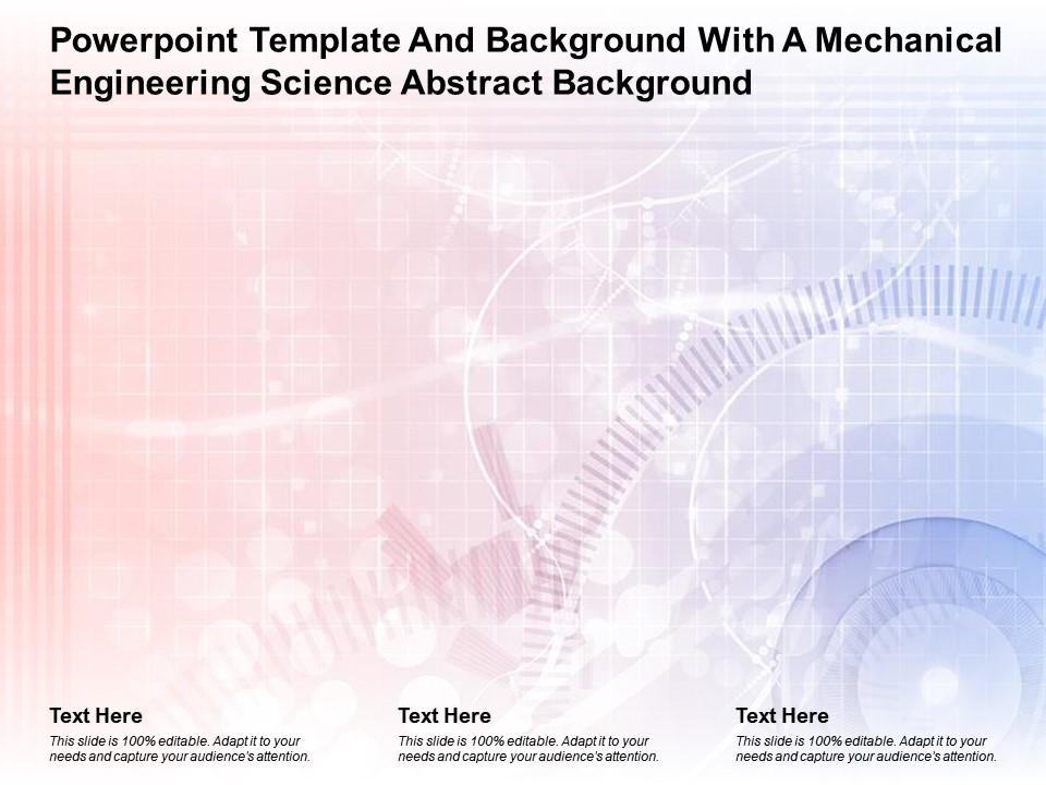 Powerpoint template and background with a mechanical engineering science abstract background