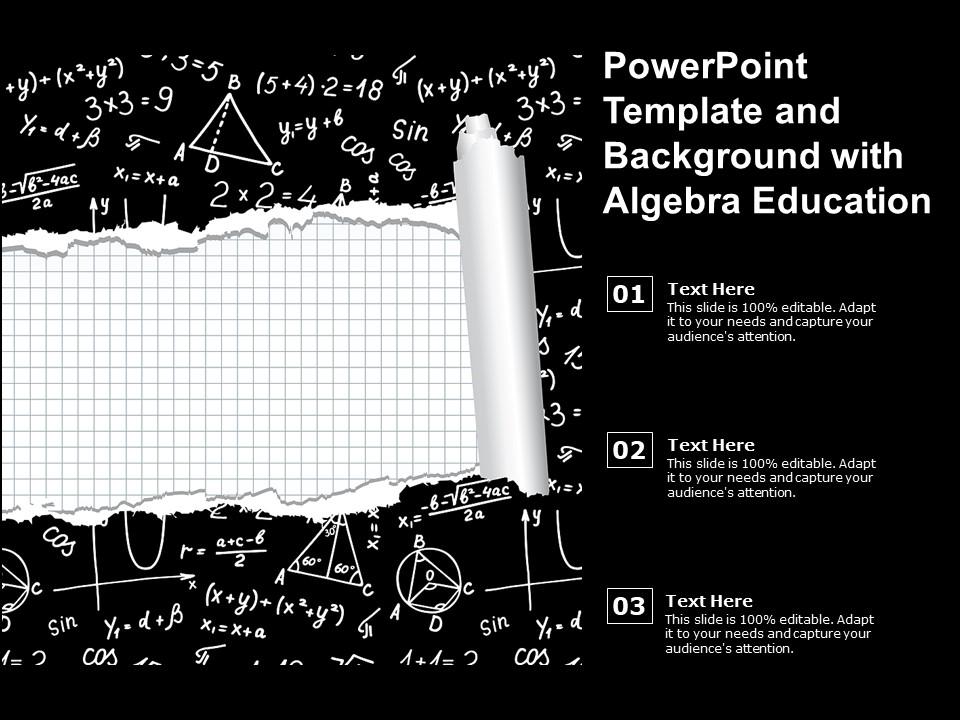 Powerpoint Template And Background With Algebra Education | Presentation  Graphics | Presentation PowerPoint Example | Slide Templates