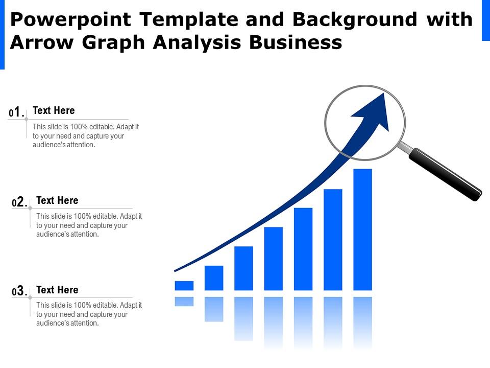 Powerpoint template and background with arrow graph analysis business Slide01