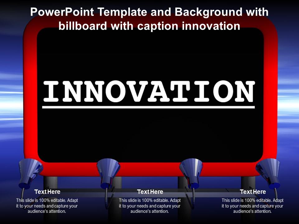 Powerpoint Template And Background With Billboard With Caption Innovation Presentation Graphics Presentation Powerpoint Example Slide Templates