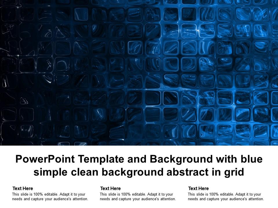Powerpoint Template And Background With Blue Simple Clean Background  Abstract In Grid | Presentation Graphics | Presentation PowerPoint Example  | Slide Templates