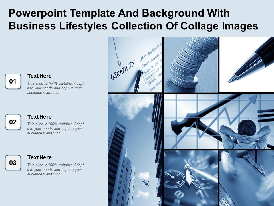 Powerpoint Template And Background With Business Lifestyles Collection Of Collage Images Presentation Graphics Presentation Powerpoint Example Slide Templates