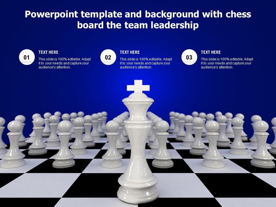Powerpoint Template And Background With Chess Board The Team Leadership |  Presentation Graphics | Presentation PowerPoint Example | Slide Templates