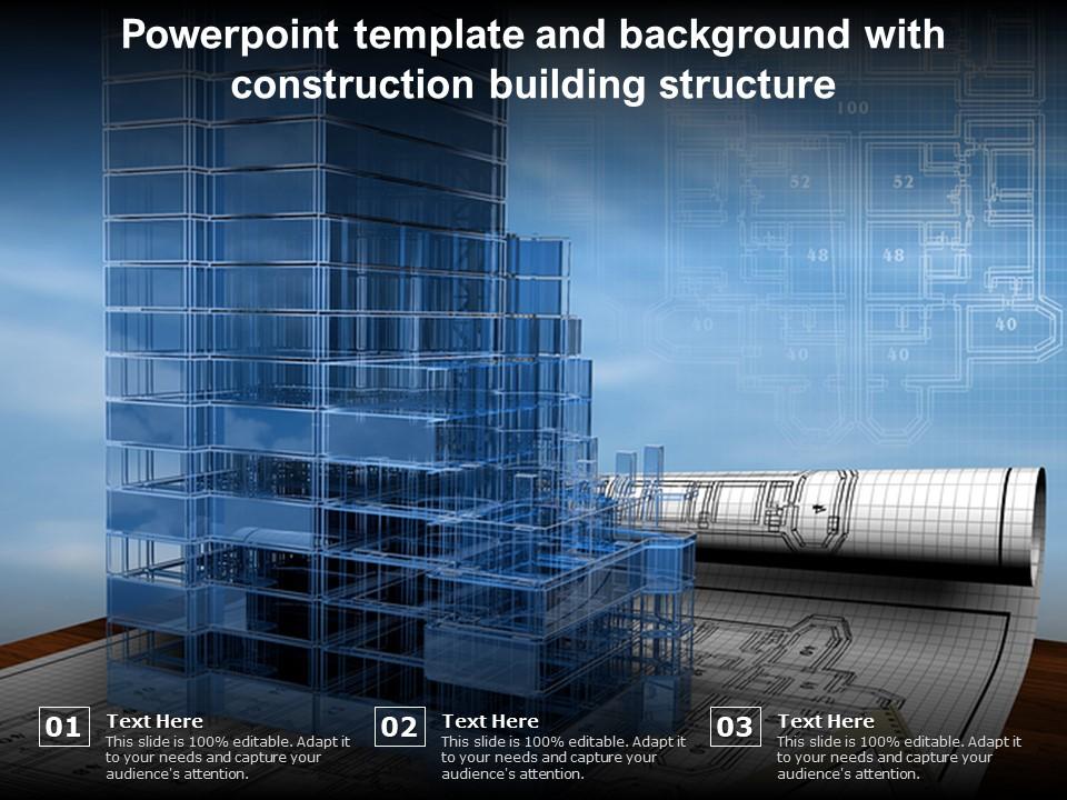 Powerpoint Template And Background With Construction Building Structure |  Presentation Graphics | Presentation PowerPoint Example | Slide Templates