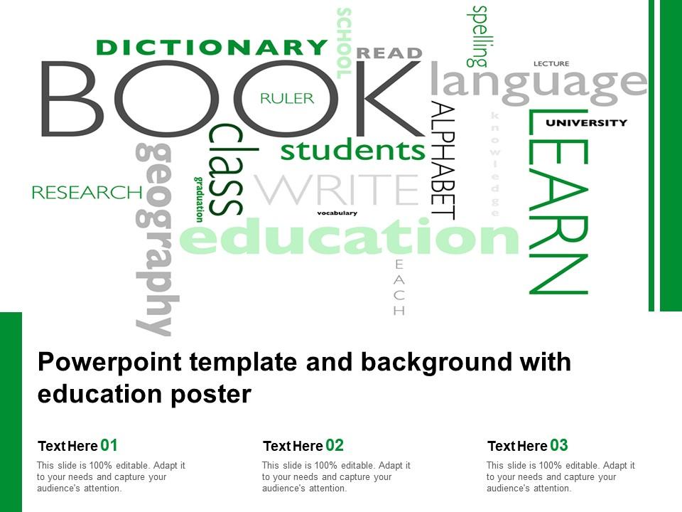 Powerpoint Template And Background With Education Poster | Presentation  Graphics | Presentation PowerPoint Example | Slide Templates