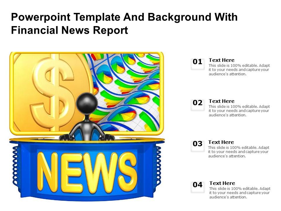 Powerpoint Template And Background With Financial News Report |  Presentation Graphics | Presentation PowerPoint Example | Slide Templates