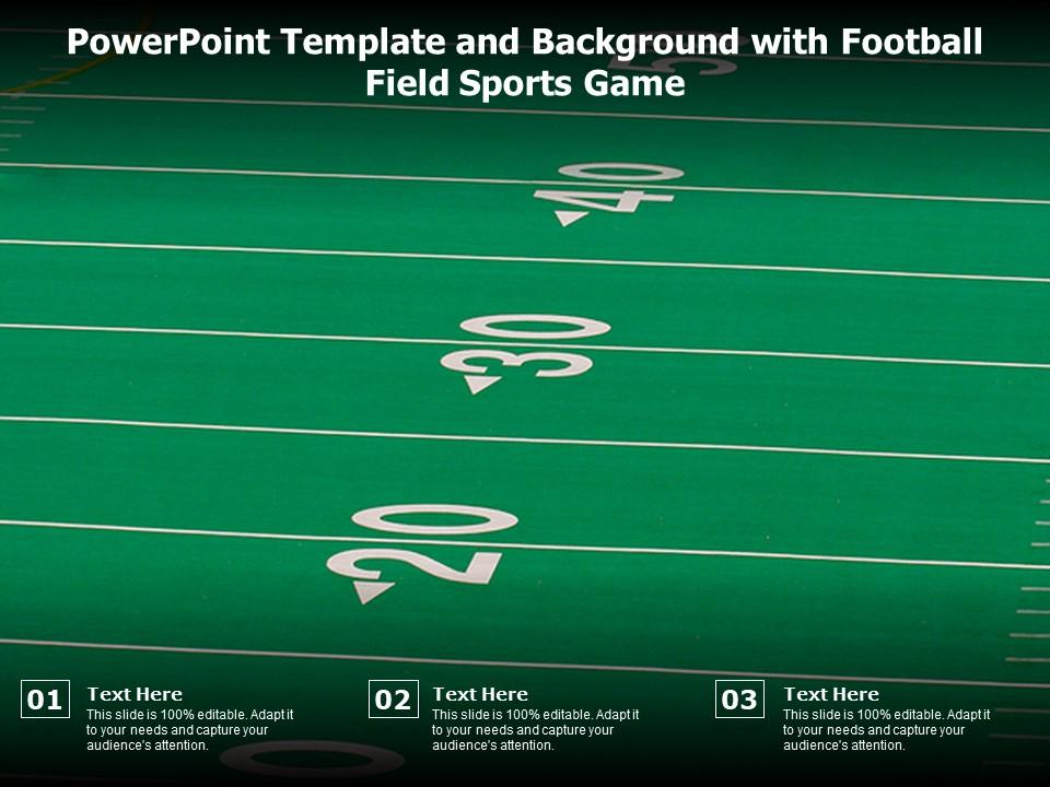 Powerpoint Template And Background With Football Field Sports Game