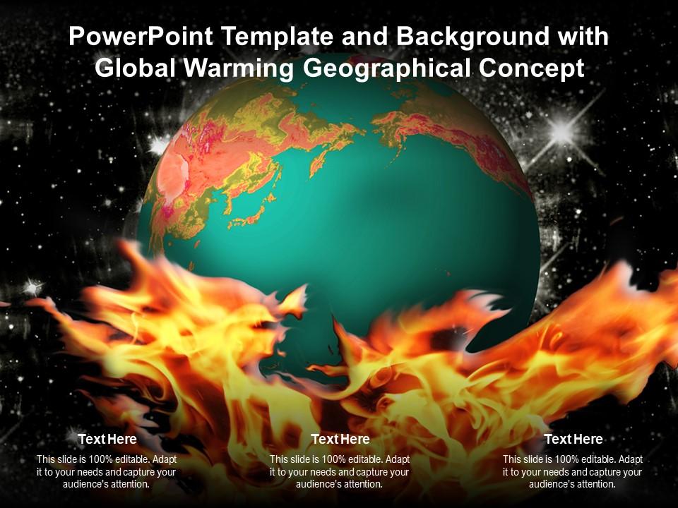 Powerpoint Template And Background With Global Warming Geographical Concept  | Presentation Graphics | Presentation PowerPoint Example | Slide Templates
