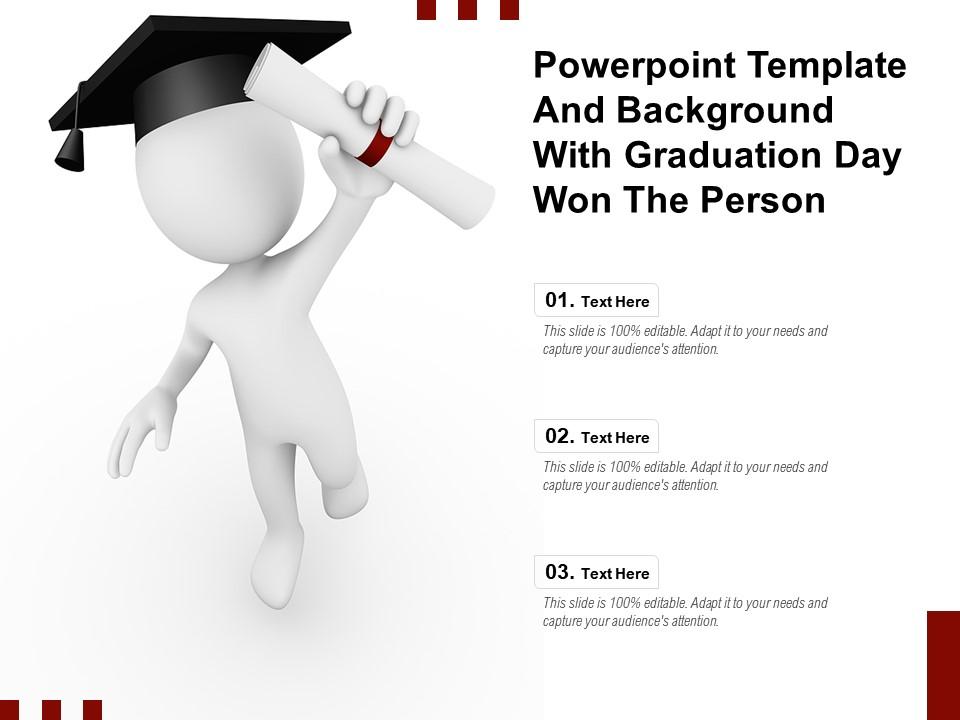 Powerpoint Template And Background With Graduation Day Won The Person |  Presentation Graphics | Presentation PowerPoint Example | Slide Templates