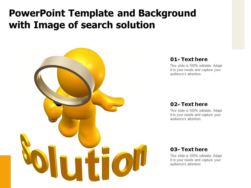 Powerpoint Template And Background With Image Of Search Solution ...