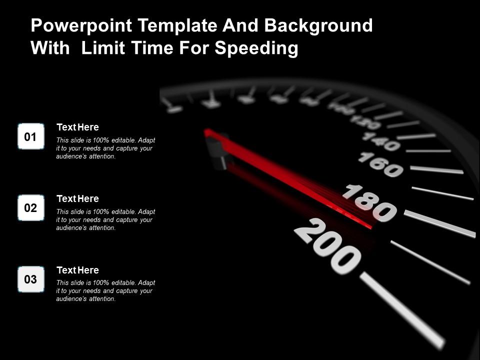 Powerpoint Template And Background With Limit Time For Speeding