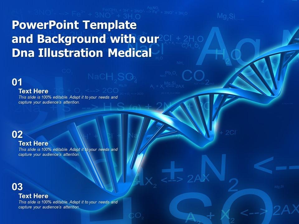 Powerpoint Template And Background With Our DNA Illustration Medical