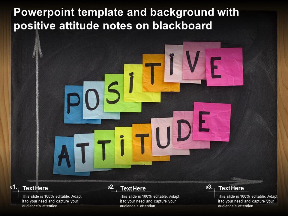 Powerpoint Template And Background With Positive Attitude Notes On ...