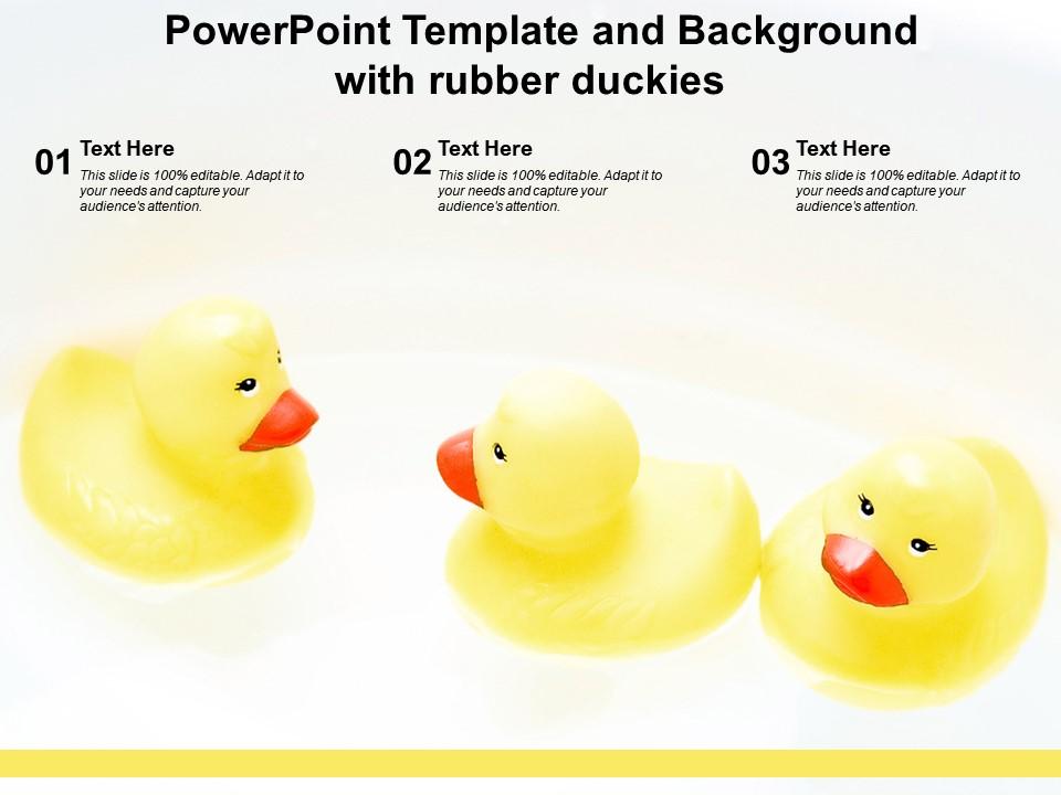 Powerpoint template and background with rubber duckies