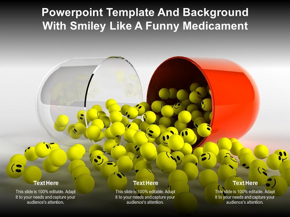 Powerpoint Template And Background With Smiley Like A Funny Medicament |  Presentation Graphics | Presentation PowerPoint Example | Slide Templates