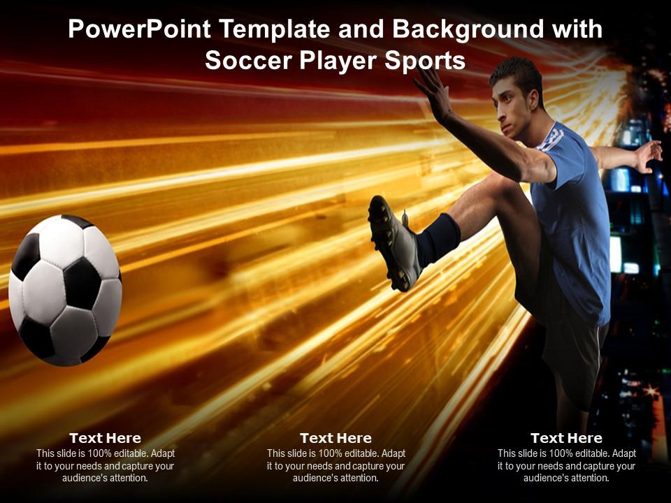 Powerpoint Template And Background With Soccer Player Sports | Presentation  Graphics | Presentation PowerPoint Example | Slide Templates