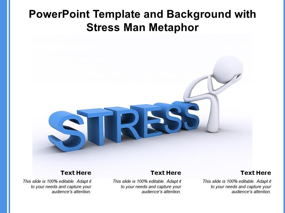 Powerpoint template and background with stress man metaphor