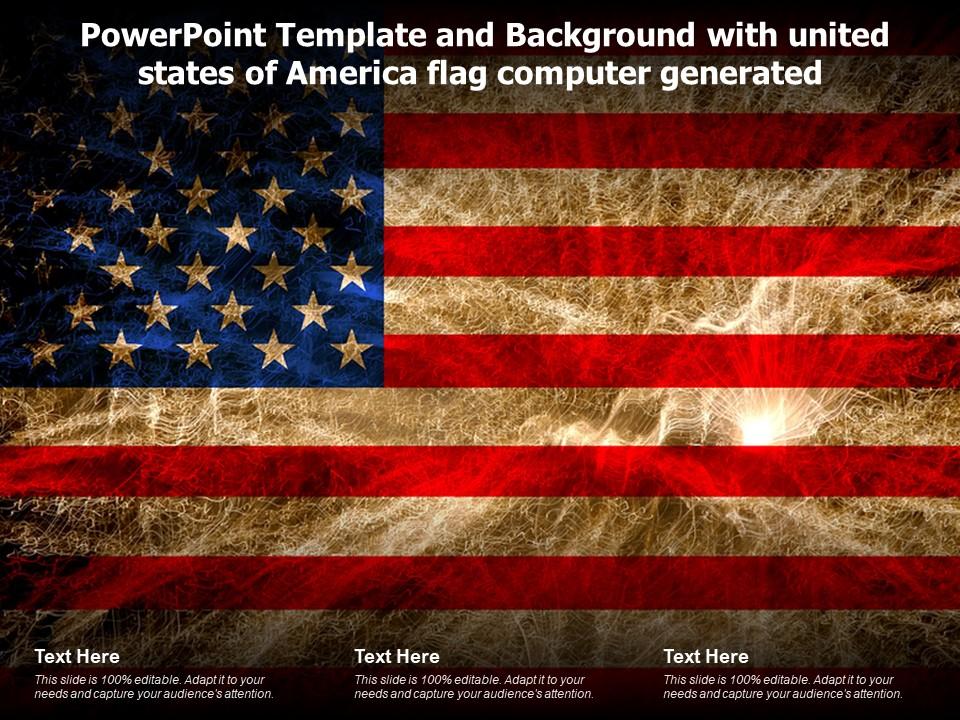 Powerpoint Template And Background With United States Of America Flag  Computer Generated | Presentation Graphics | Presentation PowerPoint  Example | Slide Templates