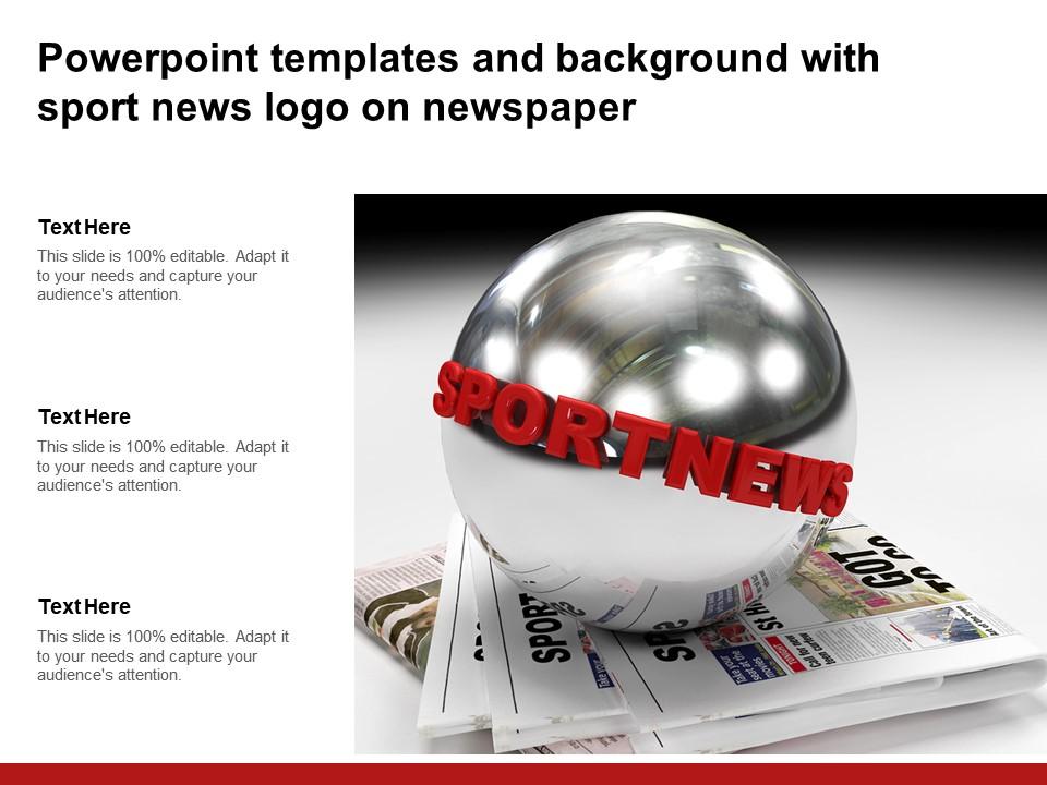 Powerpoint Templates And Background With Sport News Logo On Newspaper Presentation Graphics Presentation Powerpoint Example Slide Templates