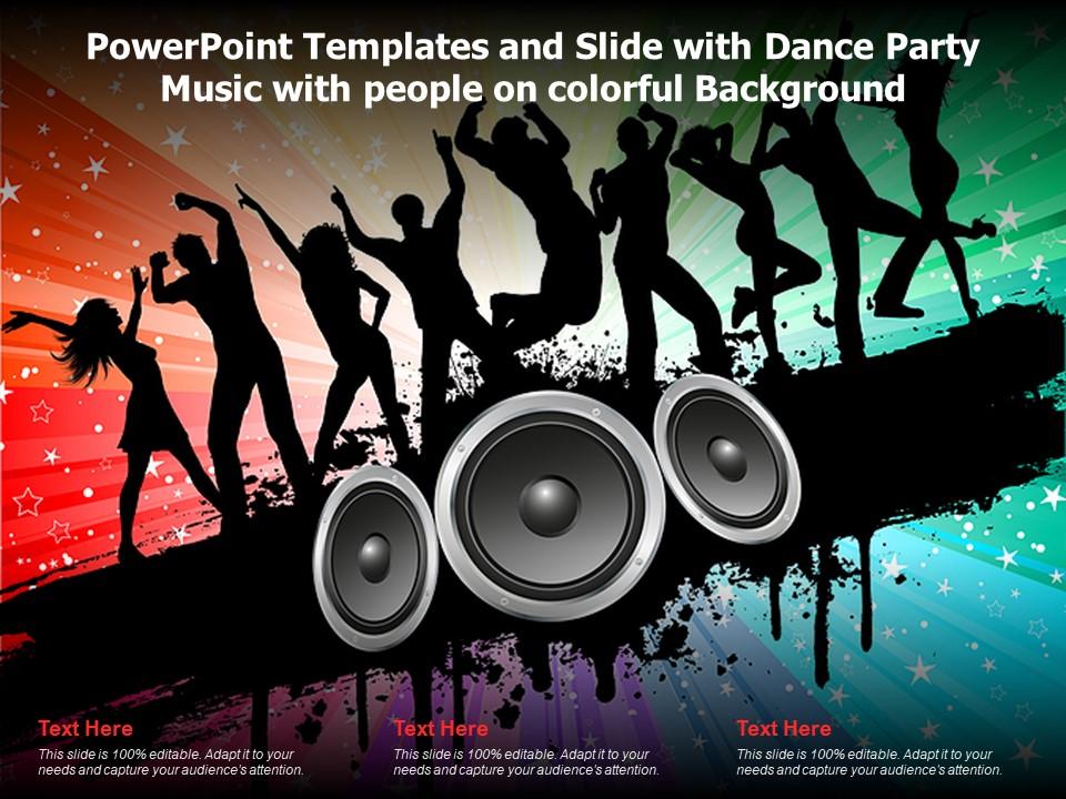 Powerpoint Templates And Slide With Dance Party Music With People On  Colorful Background | Presentation Graphics | Presentation PowerPoint  Example | Slide Templates