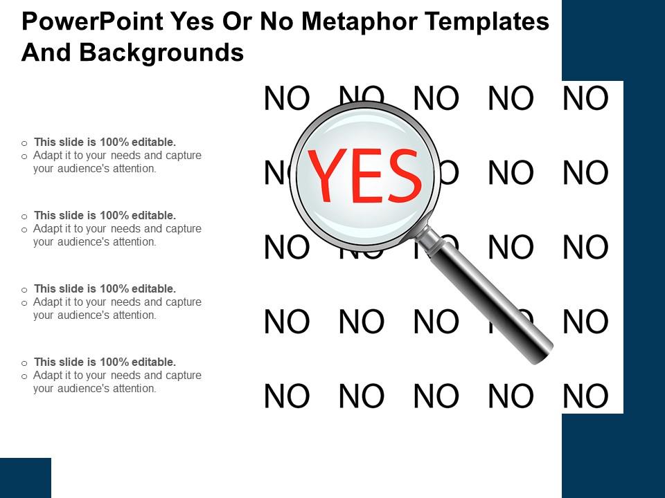 Powerpoint yes or no metaphor templates and backgrounds