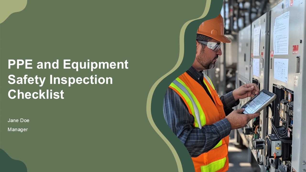 PPE And Equipment Safety Inspection Checklist PPT Mockup AT PPE And Equipment Safety Inspection Checklist PPT Mockup AT