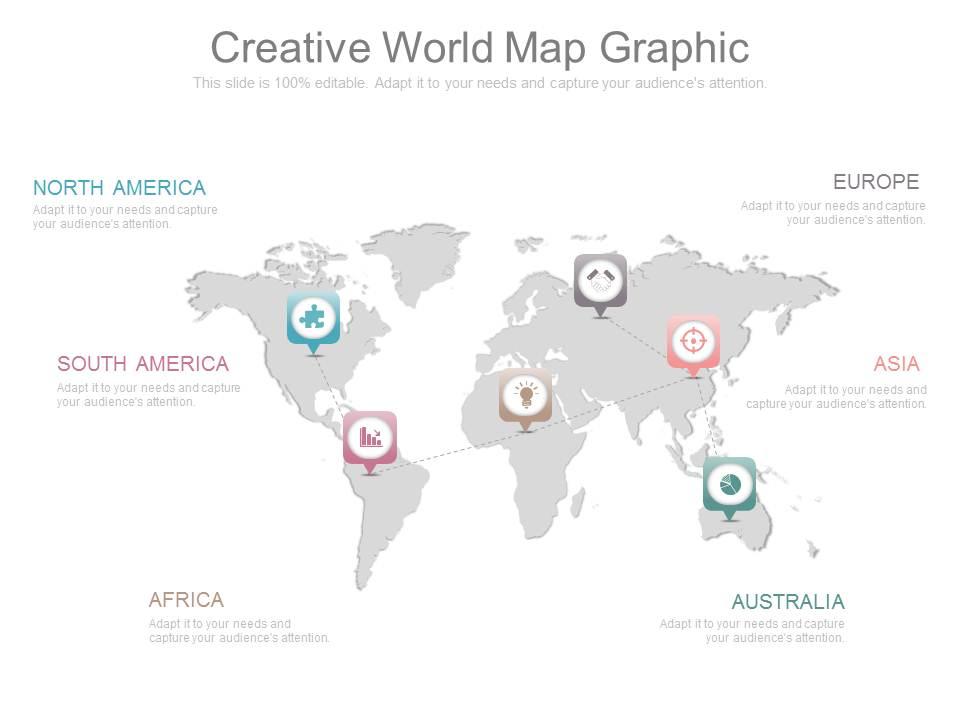 Ppt creative world map graphic Slide00