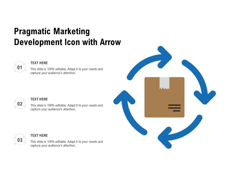 Pragmatic marketing development icon with arrow Slide00