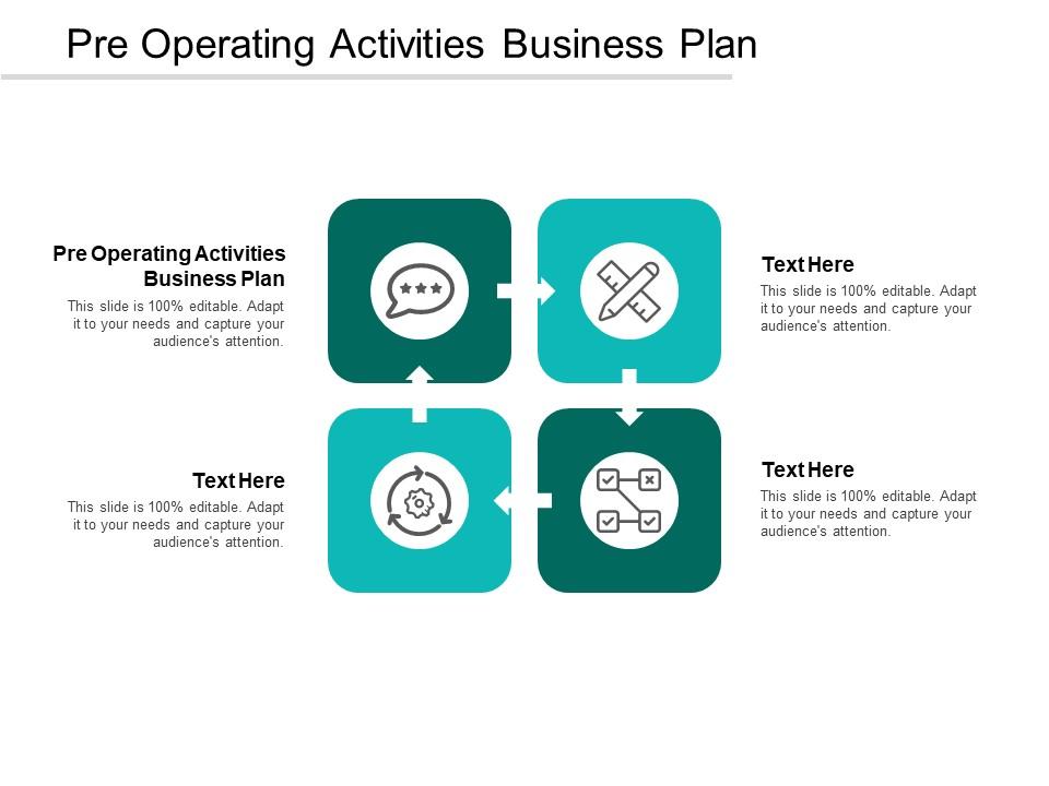 pre operating activities in business plan