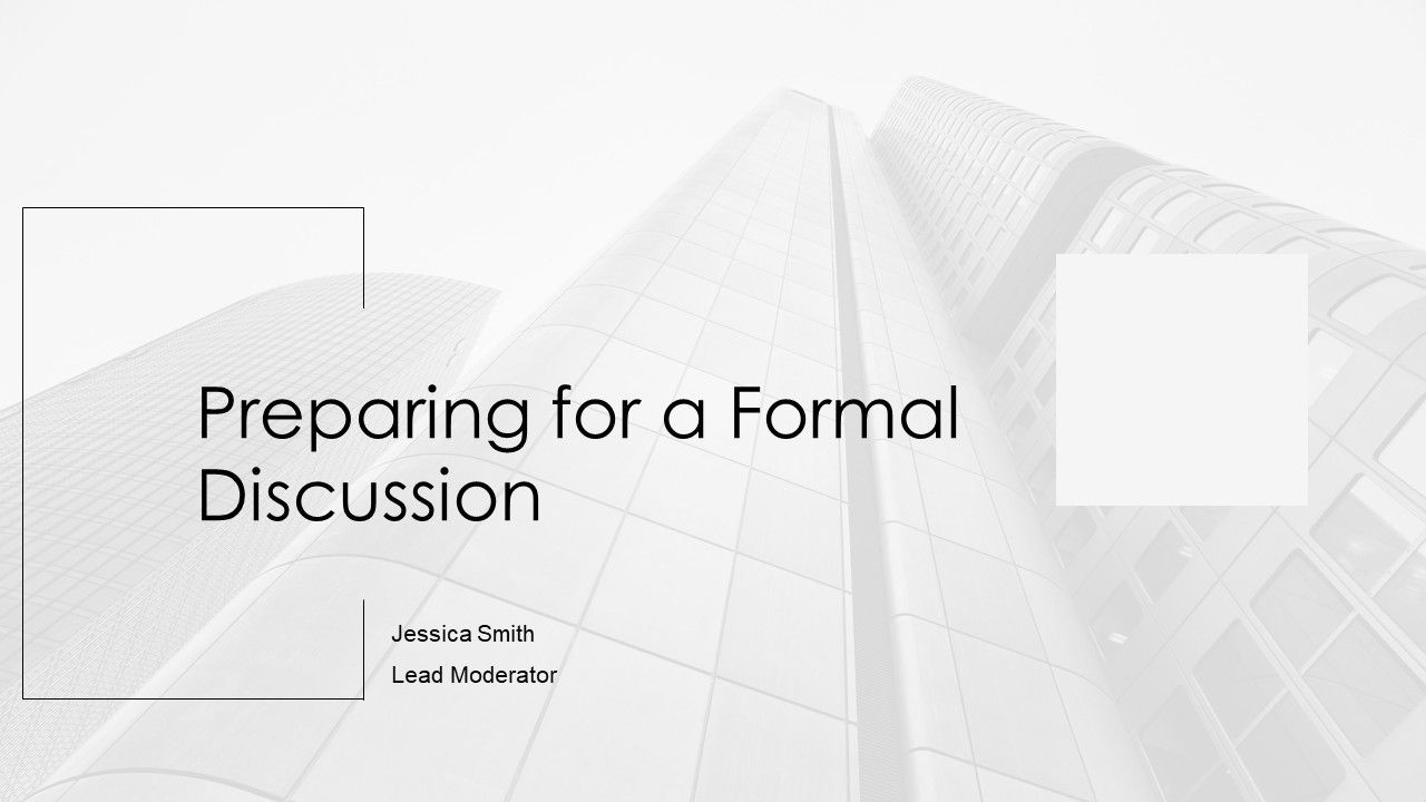 Preparing For A Formal Discussion PPT Template AT