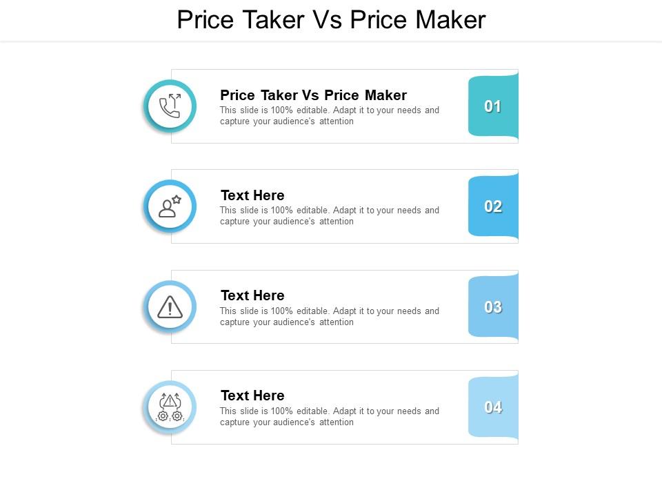 Price Taker Vs Price Maker Ppt Powerpoint Presentation Infographic