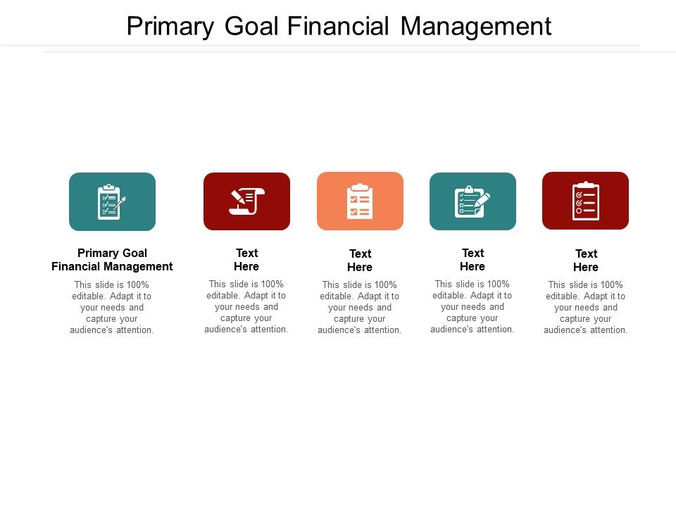 Primary Goal Of Financial Management Ppt Powerpoint Presentation