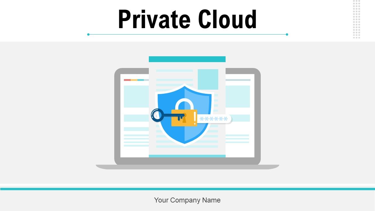 Private Cloud Protection Illustrating Secure Representing Storage Slide01