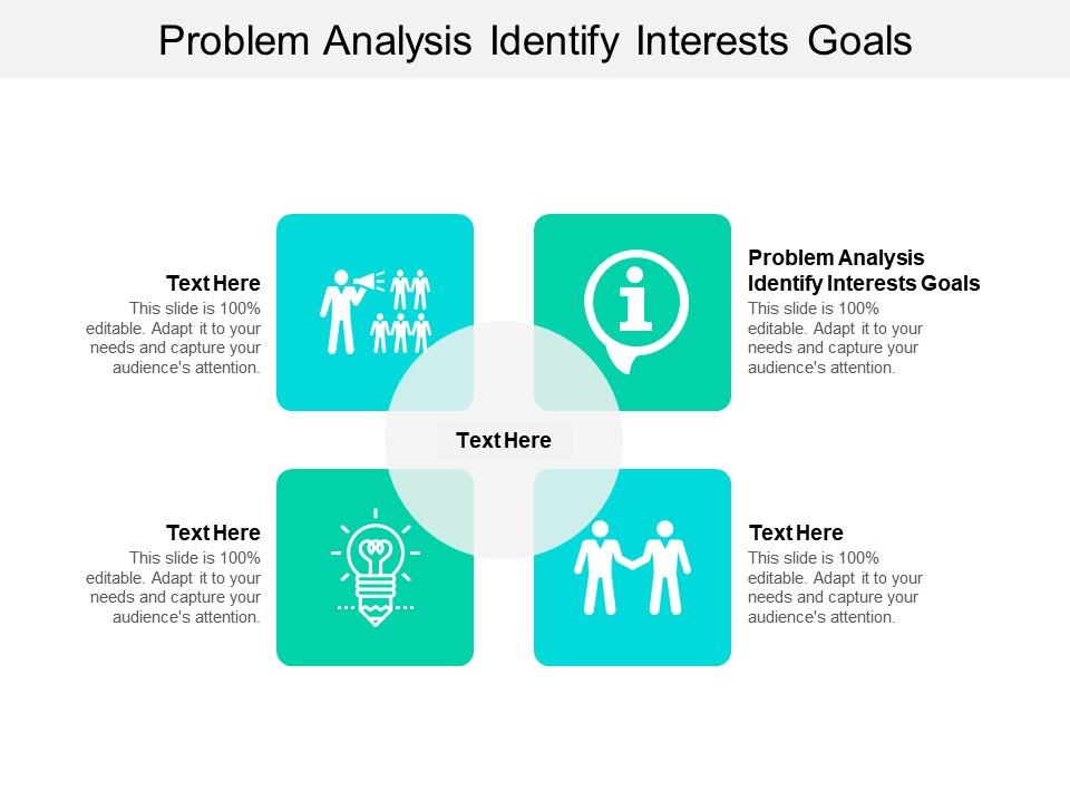 Problem analysis identify interests goals ppt powerpoint presentation gallery graphics download cpb Slide01