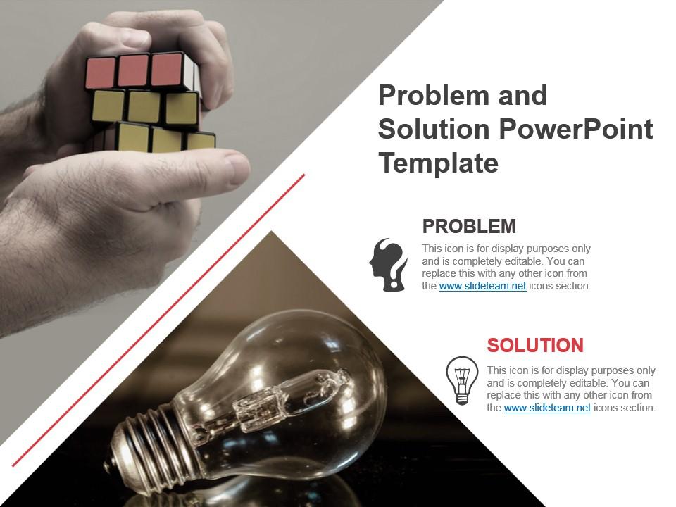 Problem and solution powerpoint template Slide01