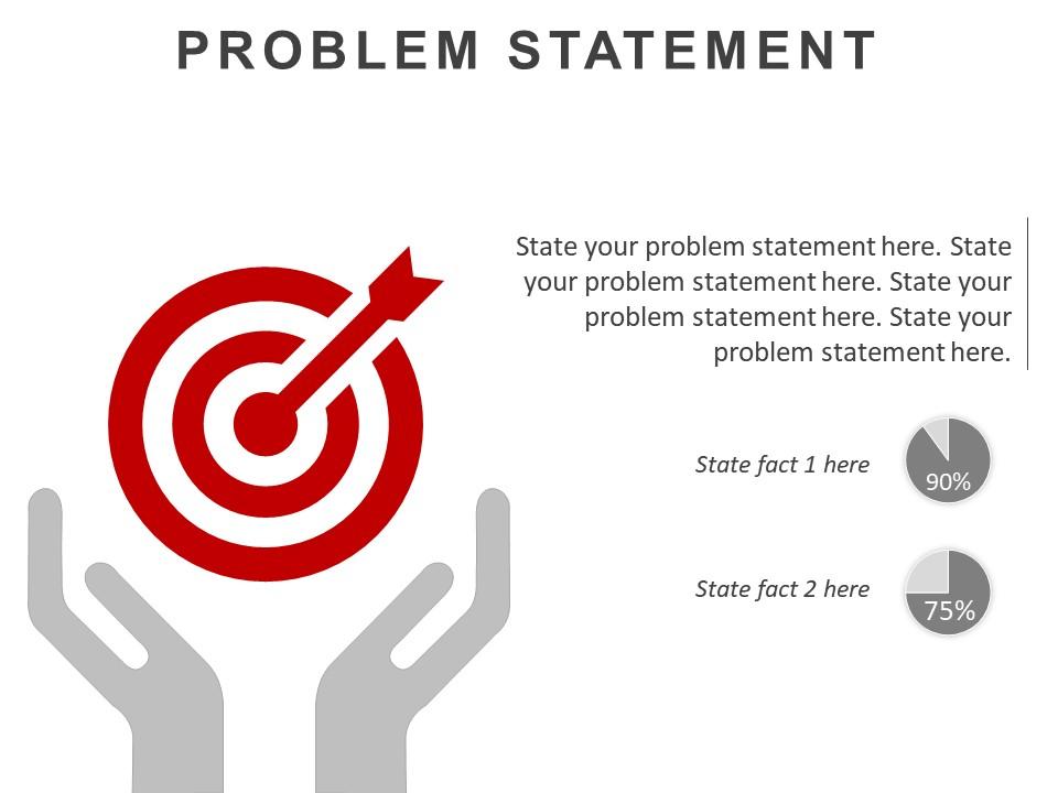 problem_statement_with_target_board_and_data_driven_pie_charts_Slide01
