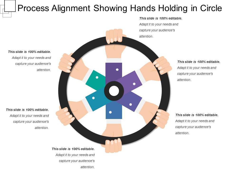 Process Alignment Showing Hands Holding In Circle | PowerPoint Slide ...