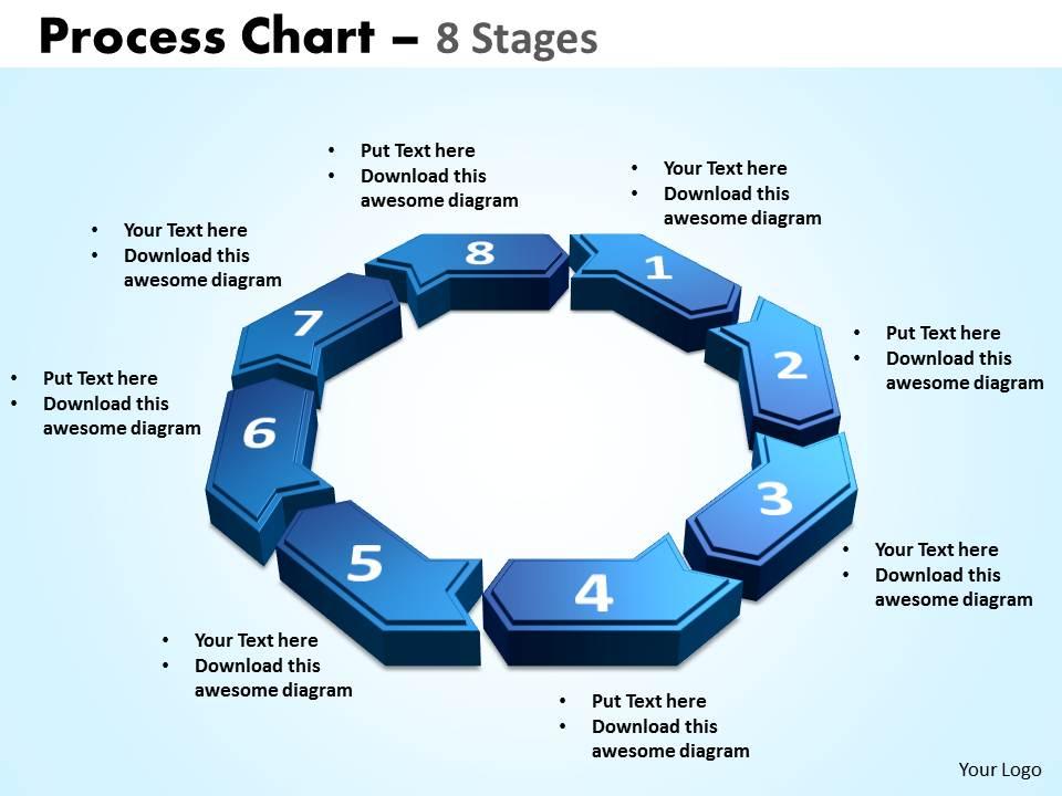 process chart 8 stages powerpoint slides and ppt templates 0412 ...