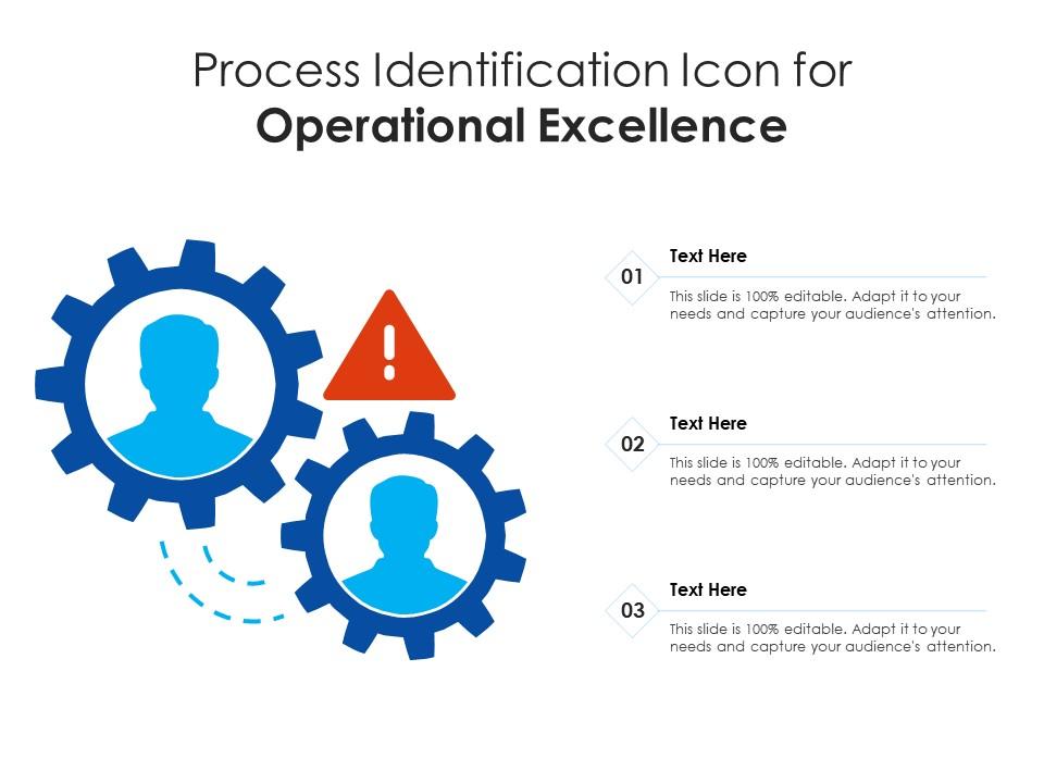 Process Identification Icon For Operational Excellence | Presentation ...