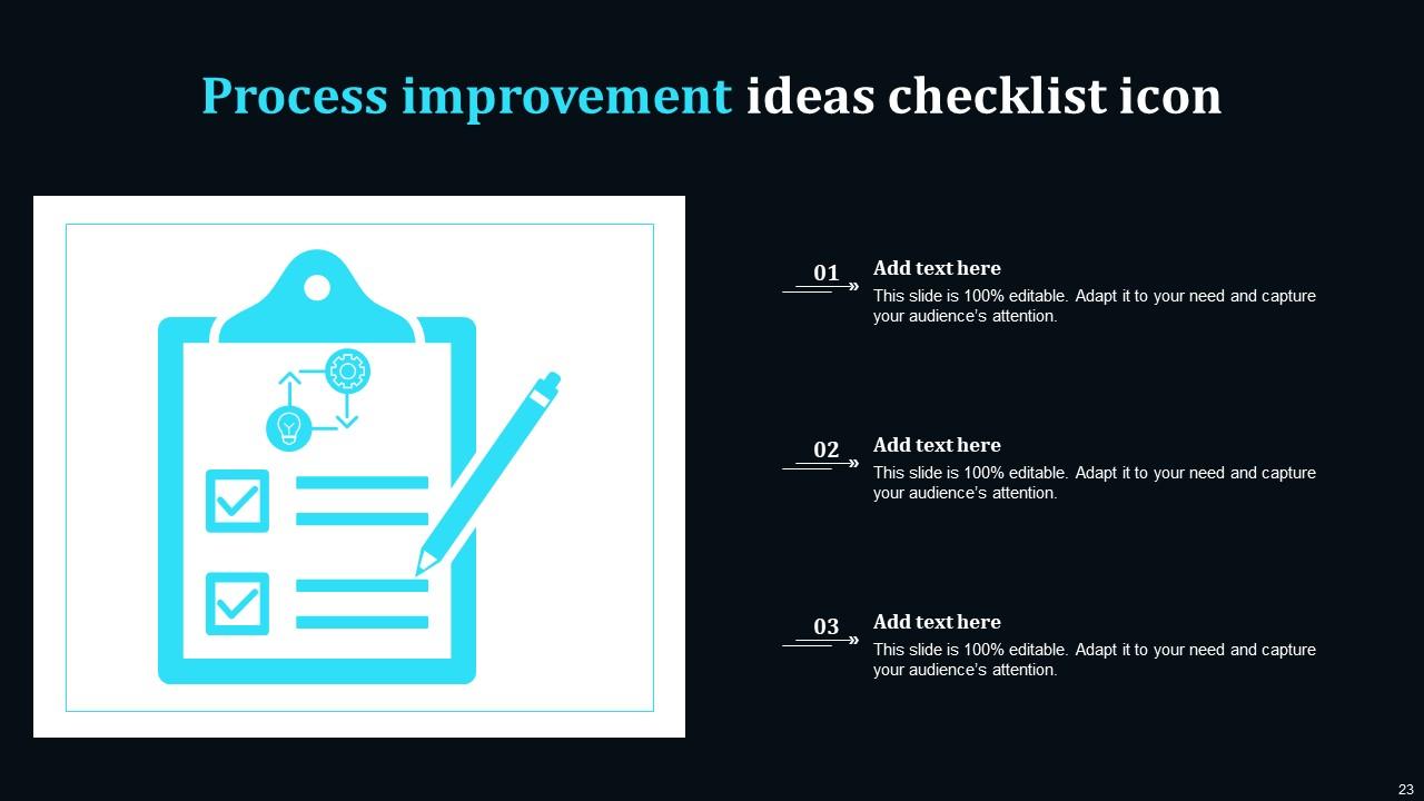 Process Improvement Ideas Powerpoint Ppt Template Bundles PPT Presentation
