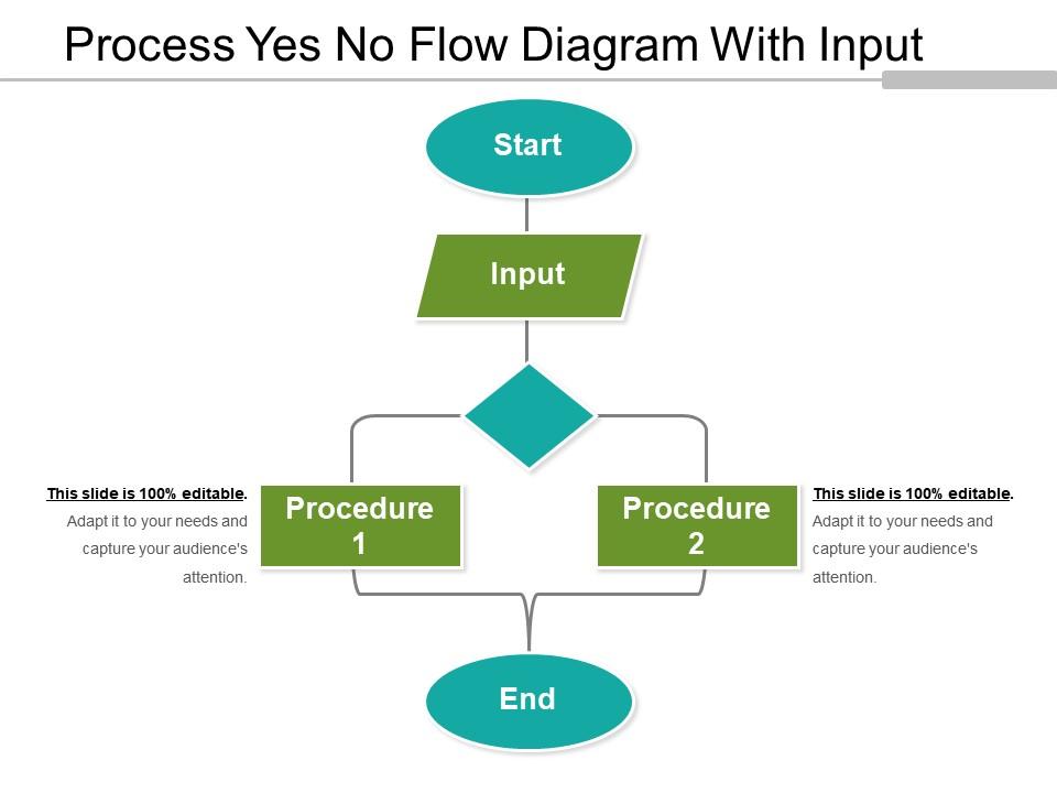 Process yes no flow diagram with input Slide01