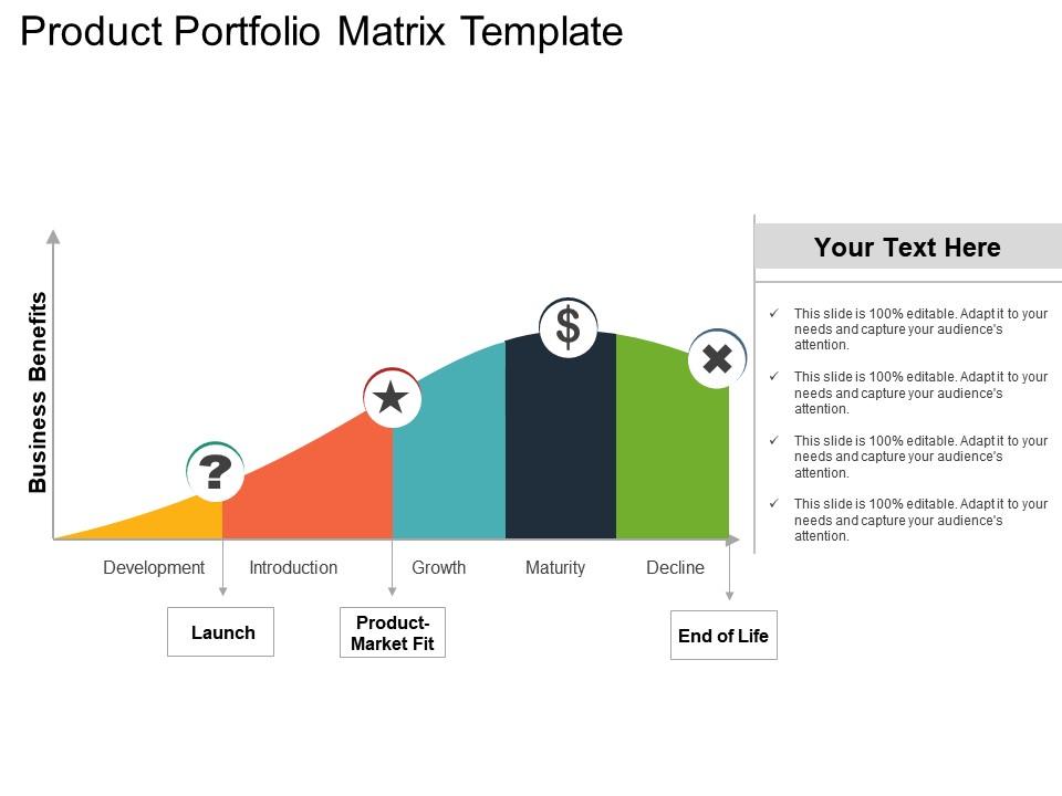 Product portfolio matrix template ppt example file Slide00