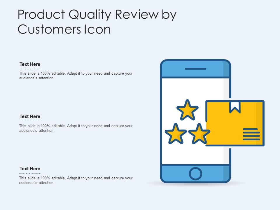 Product quality review by customers icon Slide01