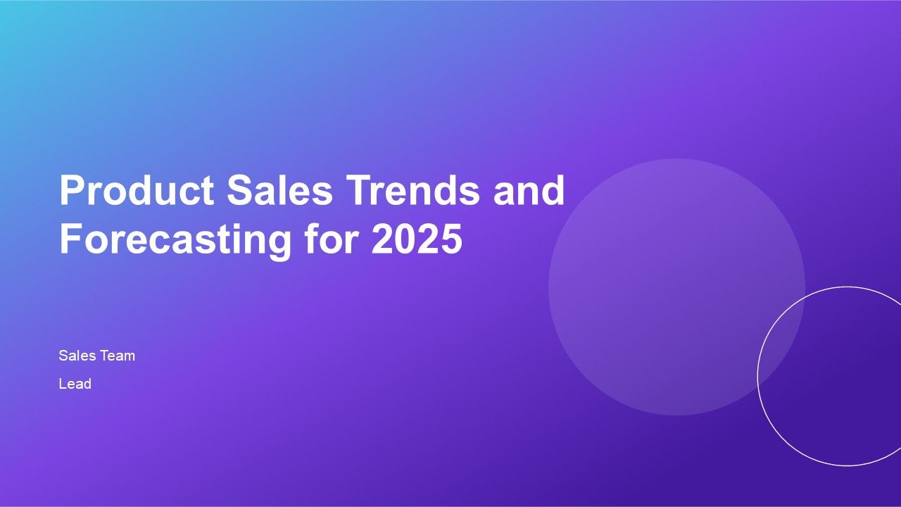 Product Sales Trends And Forecasting For 2025 PPT Outline AT Product Sales Trends And Forecasting For 2025 PPT Outline AT