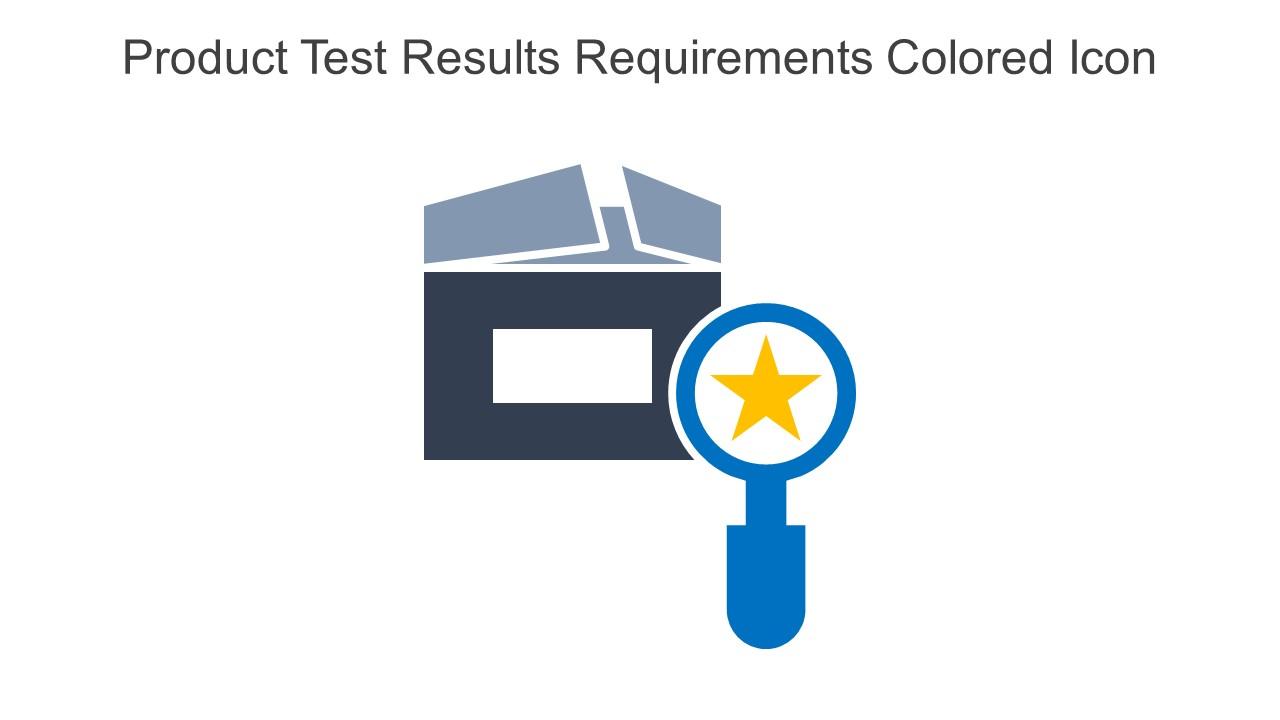 Product Test Results Requirements Colored Icon In Powerpoint Pptx Png