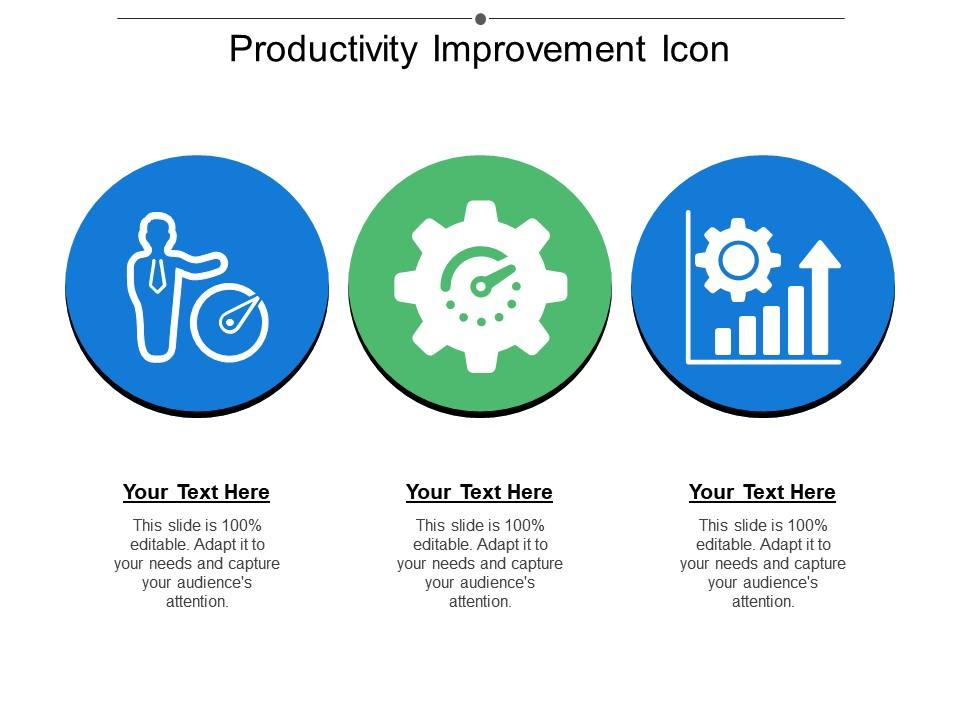 Productivity Improvement Icon PowerPoint Slide Images PPT Design